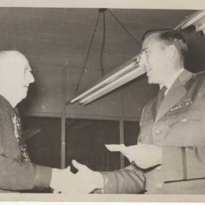 Unknown Men Shaking Hands 1956