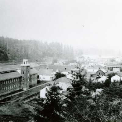 Oregon City from Bluff, Watkins Plate 3, B