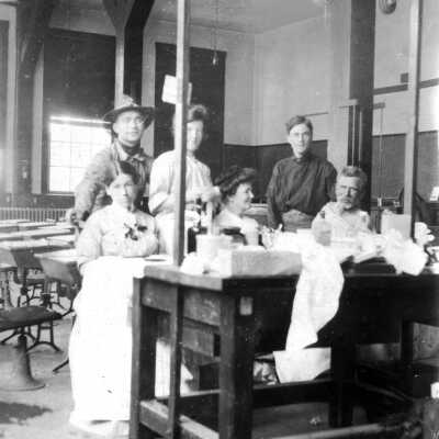 Mort J. Cockrell as a Relief Worker at a San Francisco Earthquake Emergency Station - 1906
