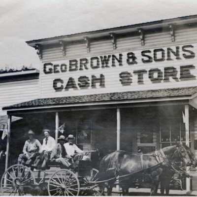 Geo Brown & Sons, Cash Store.: Origsize: 5" x 7"; Origformat: Print-Photographic