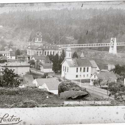 Oregon City 1888 - from Bluff (9th and Main)