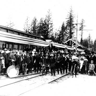 Milwaukie Band at Train Station