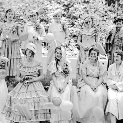 Territorial Days, 1949.  Women in Costume.: Copyright: Clackamas County Historical Society; Origsize: 5x9; Origformat: Print-Photographic