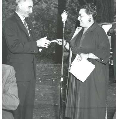 Senator Wayne Morse and Ann Chambers.