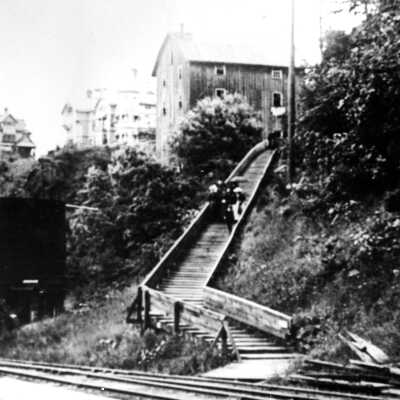 Singer Flour Mill and steps.