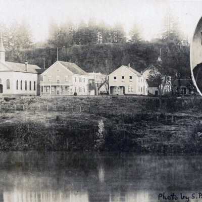 St. John's Catholilc Church & Father Hillebrand, 1902: Copyright: None; Origsize: 8" x 10"; Origformat: Print-Photographic