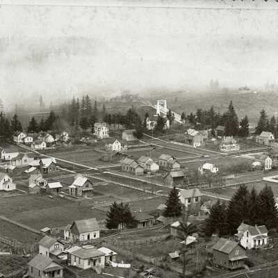 Oregon City 1897 - from Lower Falls View, Looking West.