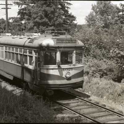 Oregon City Interurban Car on Jennings Lodge Hill.