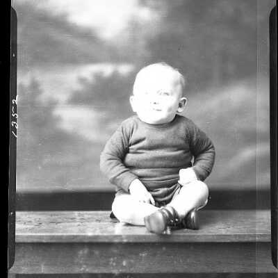 Photograph of a baby for Mrs. Sam Hair - January 1930 - Negative