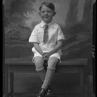 photograph of a Boy for M. Arndt - May 1930 - Negative