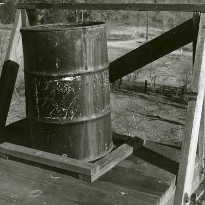 Water Barrell on Trestle between 11th and 15th Streets.