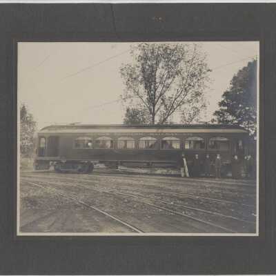 Mr. Prawl's Funerary Draped Rail car to Portland Oregon