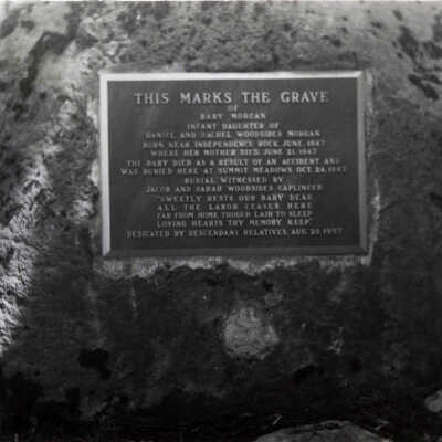 Gravestone of Baby Morgan at Summit Meadows