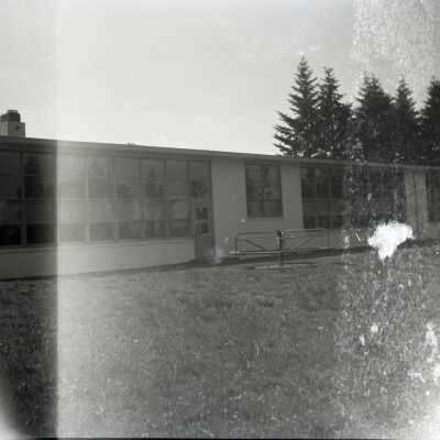 School Exterior with Merry-go-round.