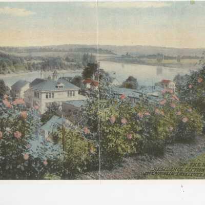 Oregon City - Early View from Bluff of Main Street and McLoughlin Institute