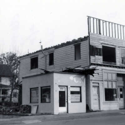 Demolition of Green Building and Barber Shop - 1967