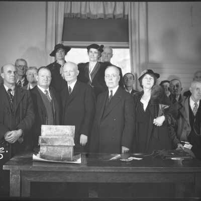 Opening the Cornerstone Box of Old Clackamas County Courthouse