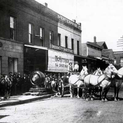 Bank of Oregon City: Origsize: 8" x 10"; Origformat: Print-Photographic