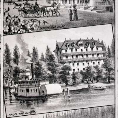 River-side View of the "White House" across the river from Milwaukie.