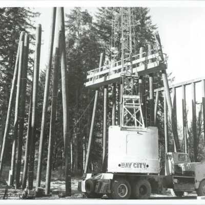 Start of I205 Bridge, W. Linn side, 1968: Origformat: Print-Photographic
