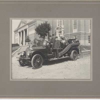 Oregon City Fire Department 1921 - New Truck at Oregon City High School - 11th John Q Adams Street