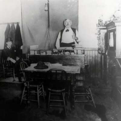 Judge Sampson, Justice Court, 1911: Copyright: None; Origsize: 8"10"; Origformat: Print-Photographic