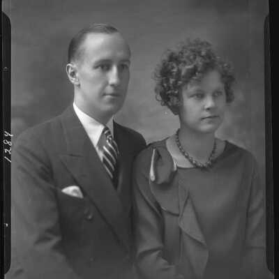 Photograph of a man and woman for W.K. Ruru - Negative # 1284 - Dated December 1929