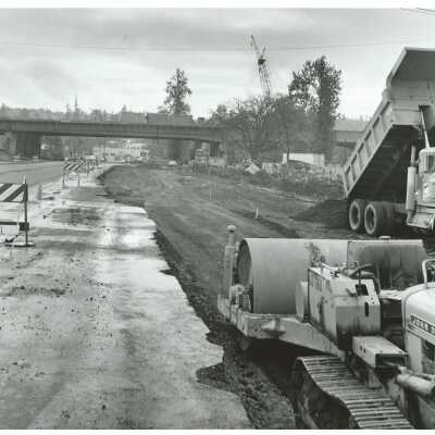 Paving McLoughlin Under I205.