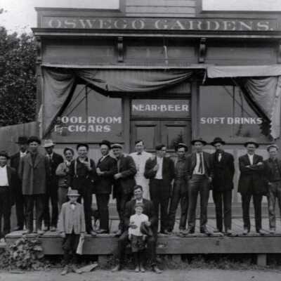 Oswego Gardens Pool Hall.: Copyright: Clackamas County Historical Society; Origsize: 4" x 6"; Origformat: Print-Photographic
