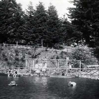 Milwaukie Crystal Lake Park Pool.  1910.: Copyright: None; Origsize: 6" x 8"; Origformat: Print-Photographic