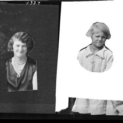 Photograph of a woman and a girl for Mr. Carpenter - January 1930 - Negative