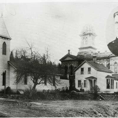 Oregon City Episcopal Church and Reverand P.K. Hammond, circa1910