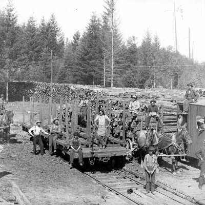 Willamette Falls Railroad Wood Yard 1900