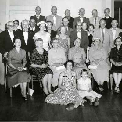 Gathering with Father Gross, Episcopal Church, 1960s.: Origformat: Print-Photographic