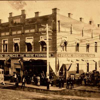 The Weinhard building and John Busch Store Exterior, 1900