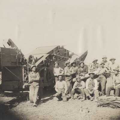 Threshing Machine and Harvest Crew - No Date