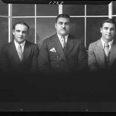 Photo of Three men for Mrs. Yance - May 1930