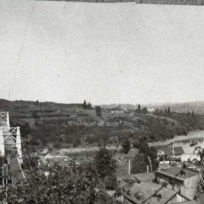 Oregon City 1896 - Looking North from the Bluff
