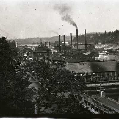 West Linn Mills from the West Linn bluff.
