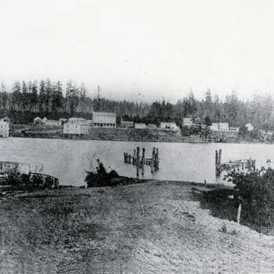 Milwaukie 1852 - Viewed from West Side of Willamette River