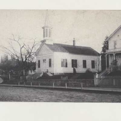First Congregational Church 1885 - First Building at Main and Moss Streets