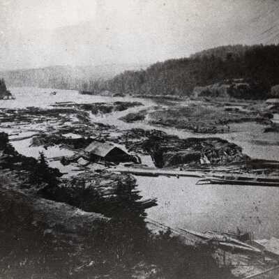 Willamette Falls 1861 - Oregon City Boat Basin