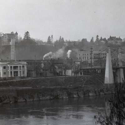 Oregon City Viewed from West Linn, 1921 *Flipped*