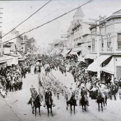 Oregon City 4th of July Parade 1905 - Catholic Boys Marching Group