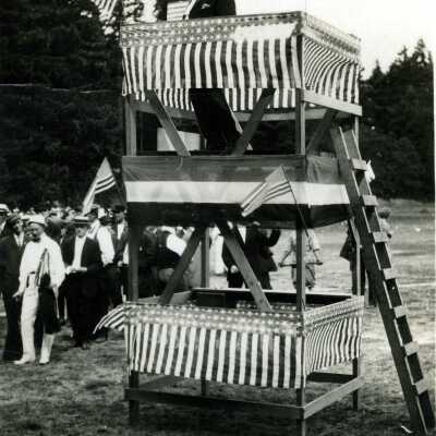 Speaker's Platform, Gladstone 4th of July Celebration.