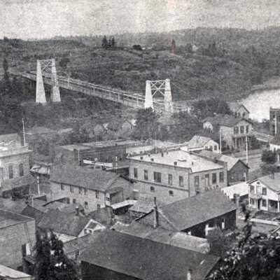 Oregon City from the Bluff, c 1895.: Copyright: None; Origsize: 5" x 7"; Origformat: Print-Photographic