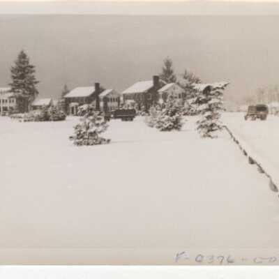 Fort Lewis Washington - Unknown Buildings and trucks in snow - No Date