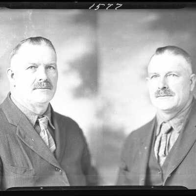 Photograph of a man for A. E. Baumbach - March 1930 - Negative