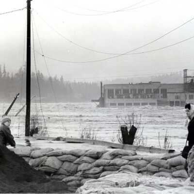 1964 Flood - Willamette River - West Linn Mills