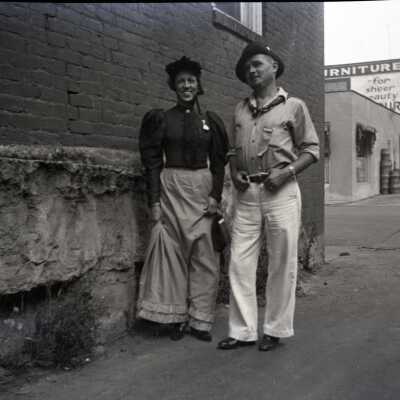 Oregon City Territorial Days - 1930s - Roberta Caldwell and Boots Caldwell